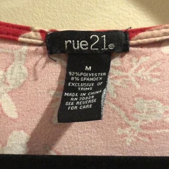 Rue 21 Red Dress, Size Medium - Picture 2 of 5